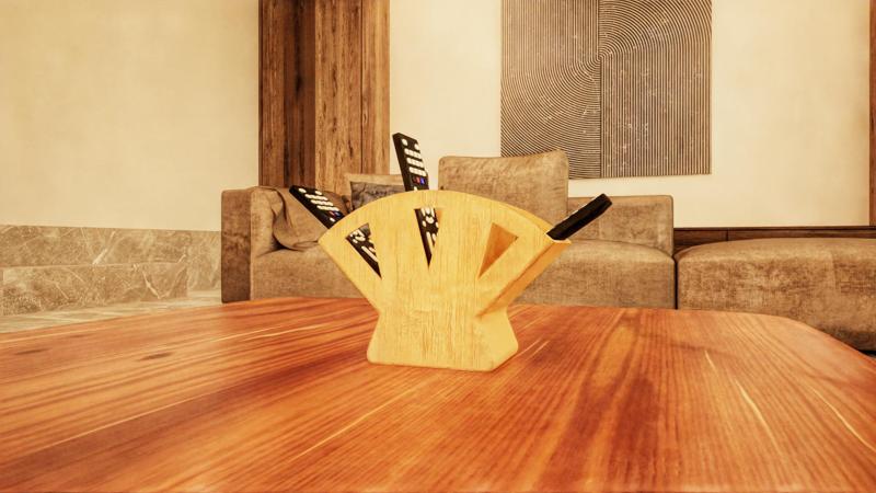 Wooden Remote Control Holder