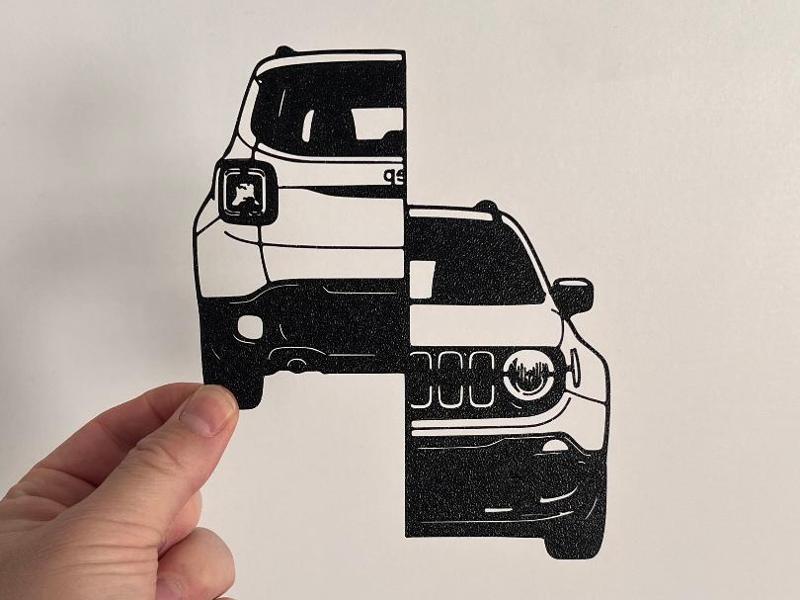 Wall Art Car - Jeep Renegate
