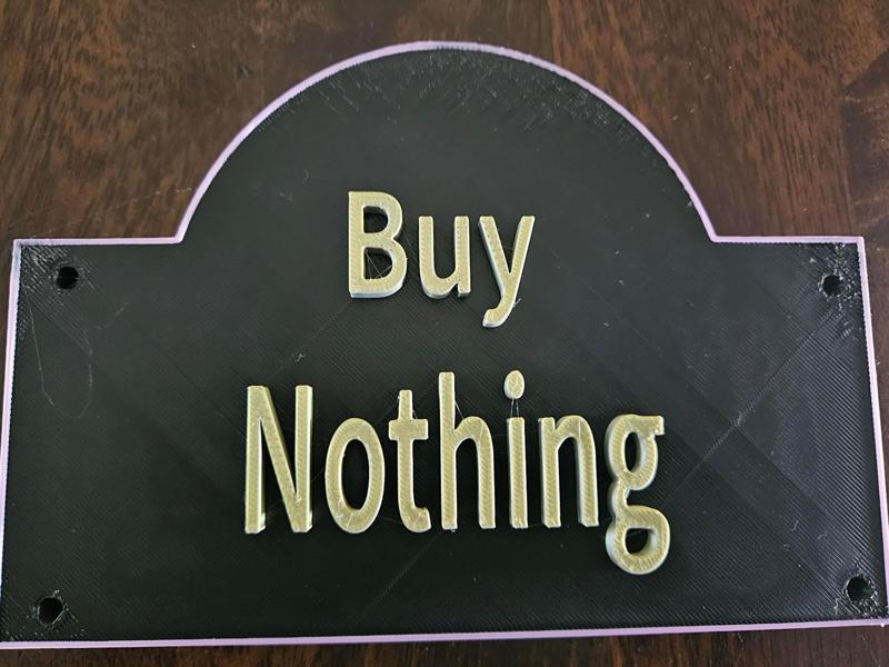 Buy Nothing Sign Multicolor