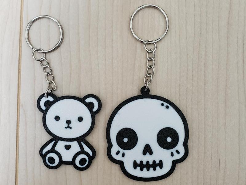 key chain SKULL and bear