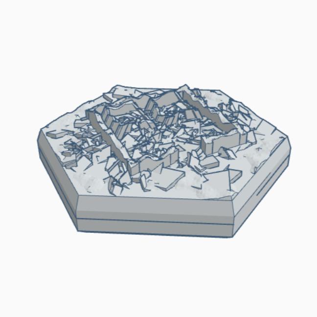Destroyed Ammo Depot Hex Map Scale HMSMilD019