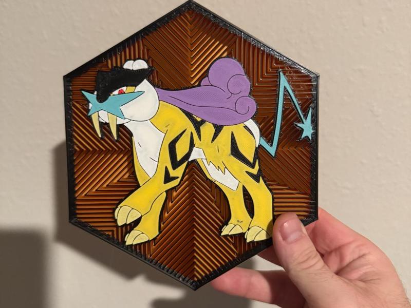 #243 Raikou Hex Wall Art