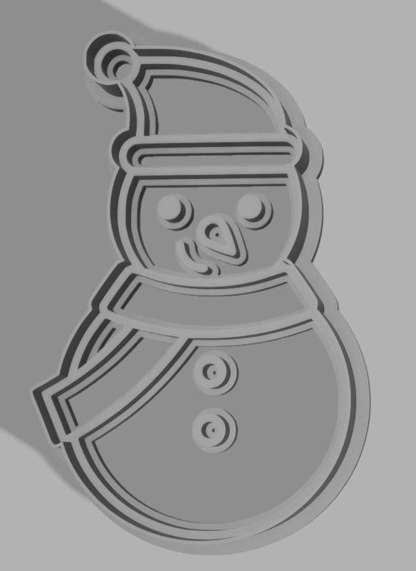 Snowman Shaped Holiday Cookie Cutter
