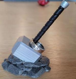 Thor's hammer keyring holder