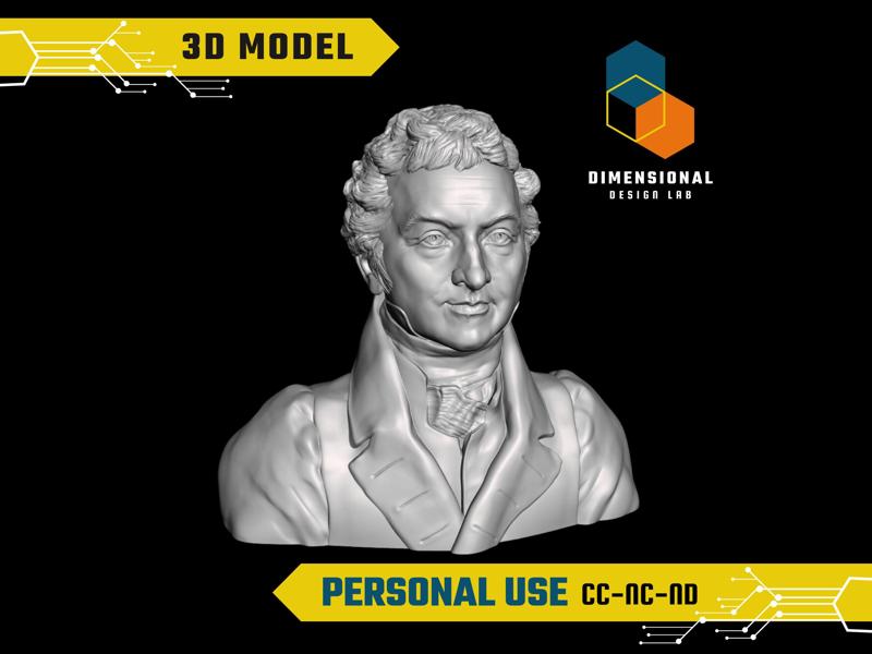 Thomas Young - High-Quality STL File for 3D Printing (PERSONAL USE)
