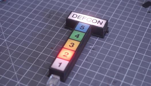 Working mini War Games DEFCON sign