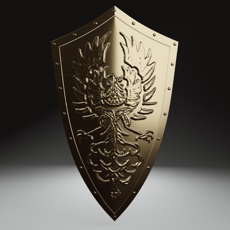Golden Wing Crest Shield