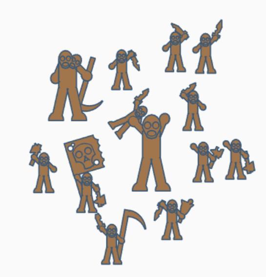 Undead Army Meeples - Zombies