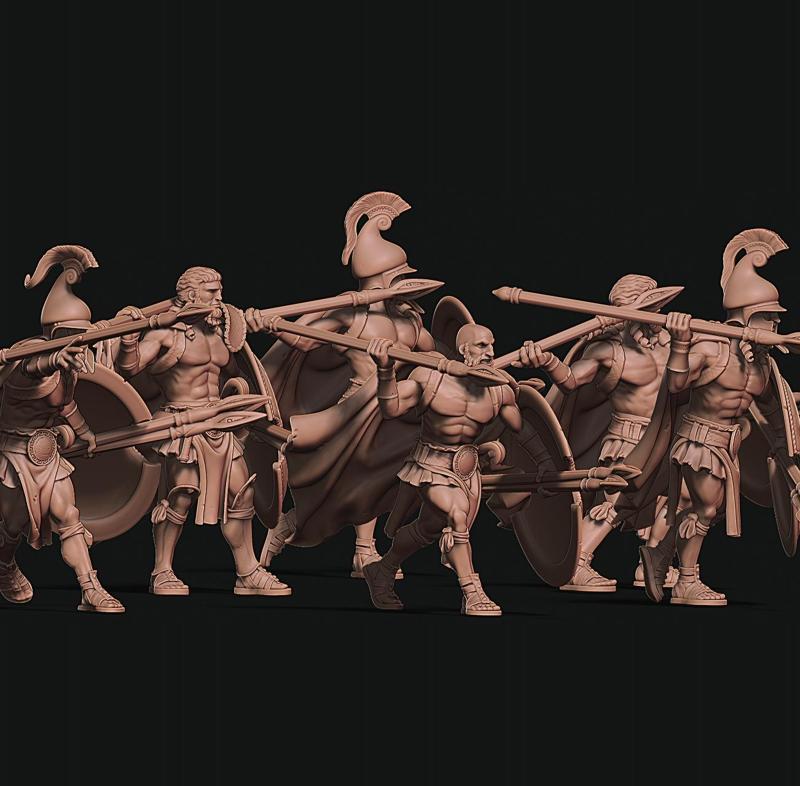 Ancient Greek Peltasta - Trathian Wolves - 32mm