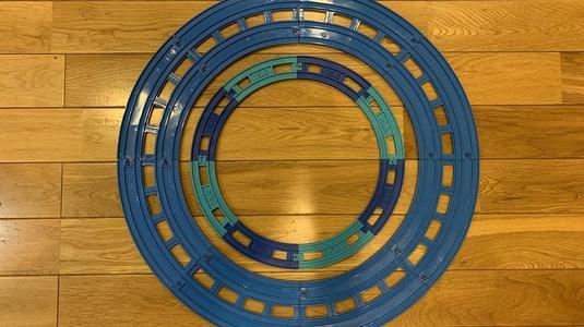 Double track inner curve rail for PlaRail 複線内側曲線レール