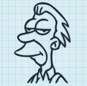 LENNY - SIMPSONS - HEAD - WALL ART