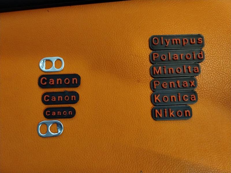 Camera Shelf Display Labels