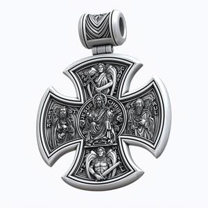 Jesus Christ Saints and Angels Christian Gothic Cross