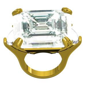 Emerald Cut Three Stone Vintage Engagement Ring