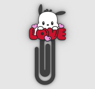 Pochacco Dog in Love - Love - Paper clip, bookmark - 3MF pre-painted , STL