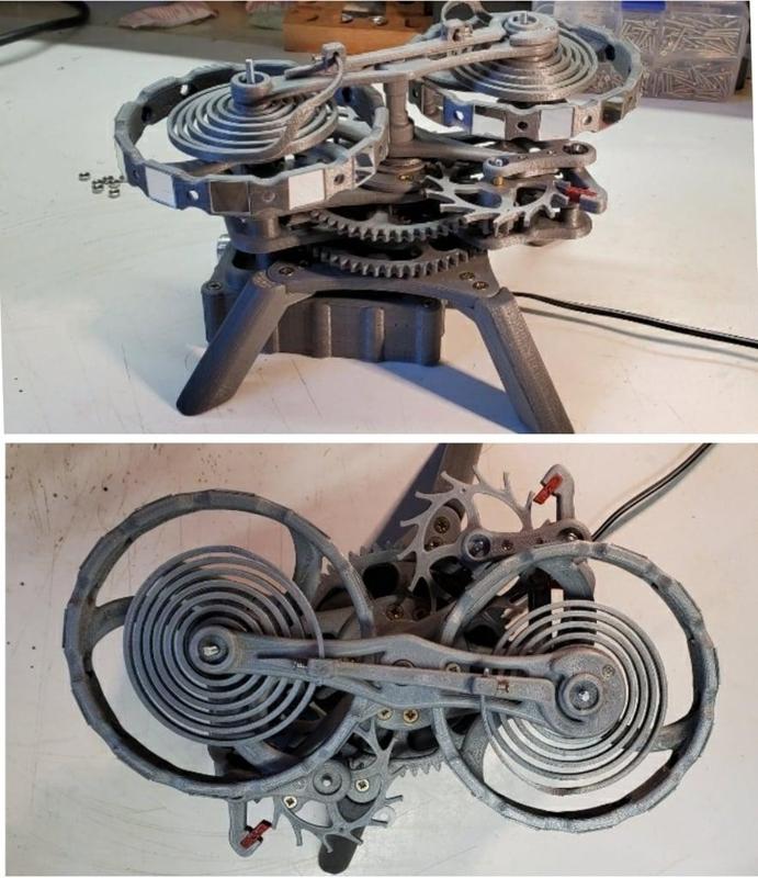 Double tourbillon , style Haldimann