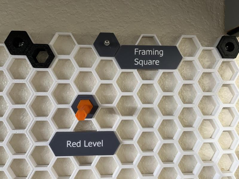 Honeycomb Storage Wall: Text Label