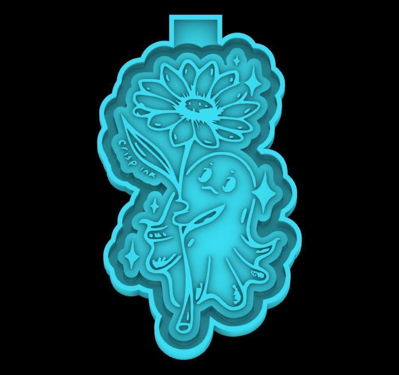 Sunflower Ghosts - freshie mold - STL for silicone mold