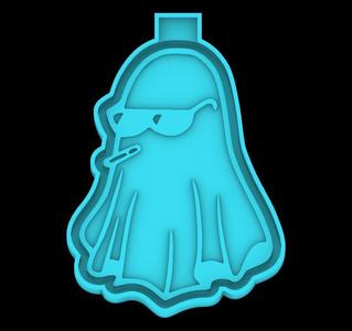 Ghost with Cigarette - freshie mold - STL for silicone mold