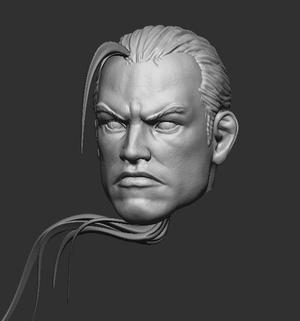 Dan Head sculpt (1/6 scale) (Street Fighter)