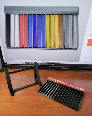 A Rack for MadP3D's Filament Sample Kit