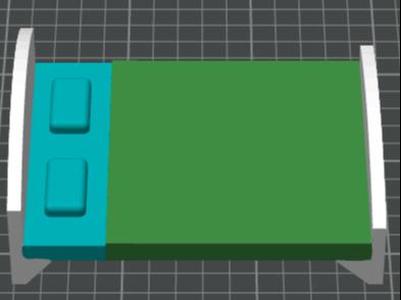 5in doll bed colored