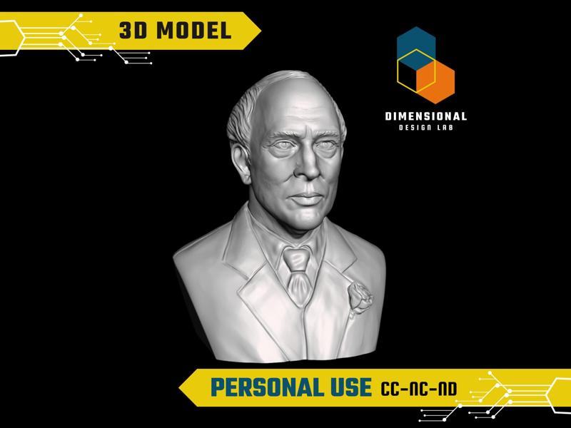 Pierre Elliot Trudeau - High-Quality STL File for 3D Printing (PERSONAL USE)