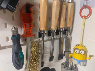 Wood Chisel Pegboard Holder