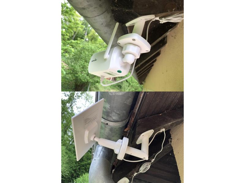 Camera and solar panel holders - Wansview