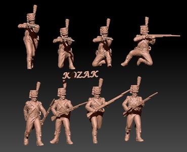 Napoleonic french light infantry in early shako set 1