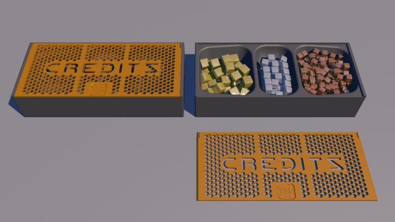 Terraforming Mars credits storage 190*85*40mm
