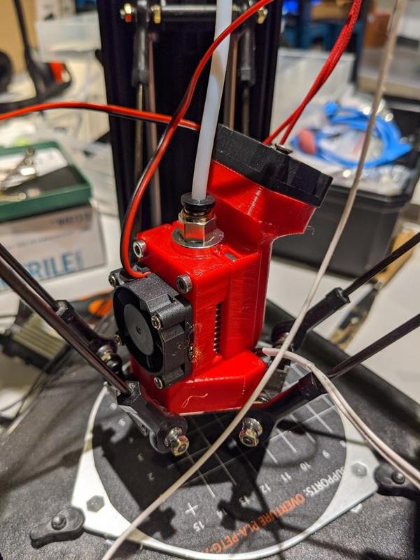 Monoprice Mini Delta E3D Hotend Adapter Two 30mm fans