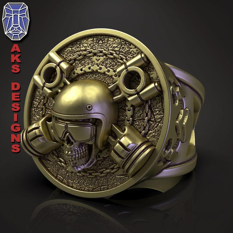 skull Pendant jewelry Biker skull v7 stl file
