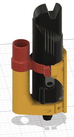 MPCNC AMB Kress 1050 mount with dust control for id 38mm hose