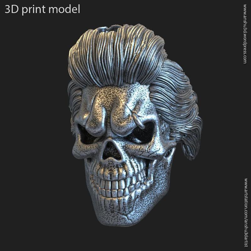 Skull Bearded vol4 Pendant