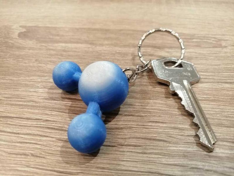 H2O Molecule - Keychain