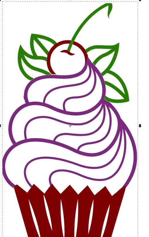3 color Cupcake and cherry