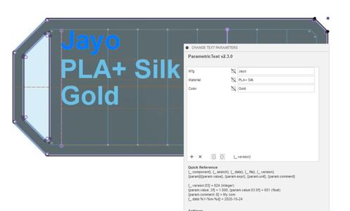 Filament Swatch - Fusion 360 Parametric Text