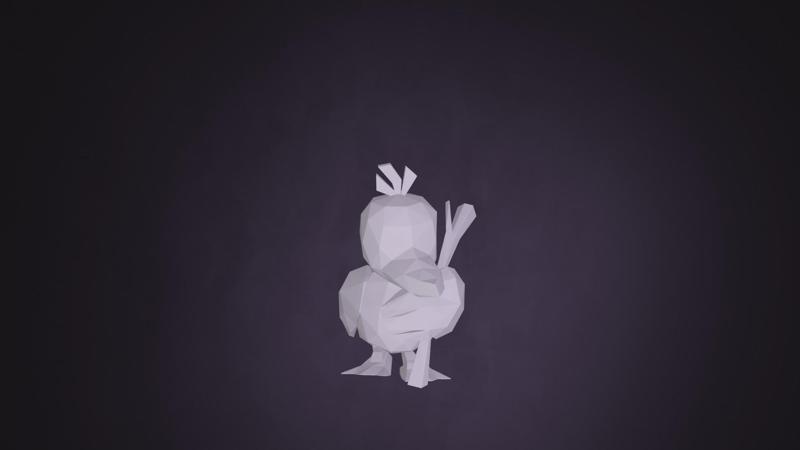 Pokemon Farfetch'd low poly