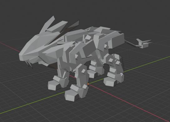 Zoids Low Poly - Blade Liger