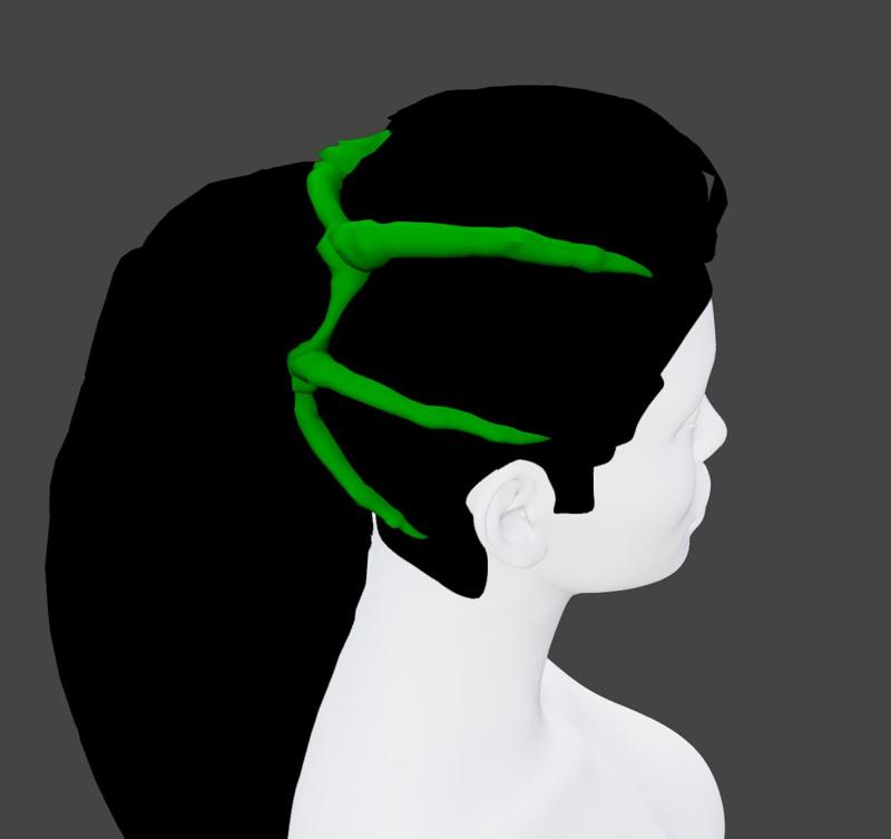 Monster/Alien Hairclip