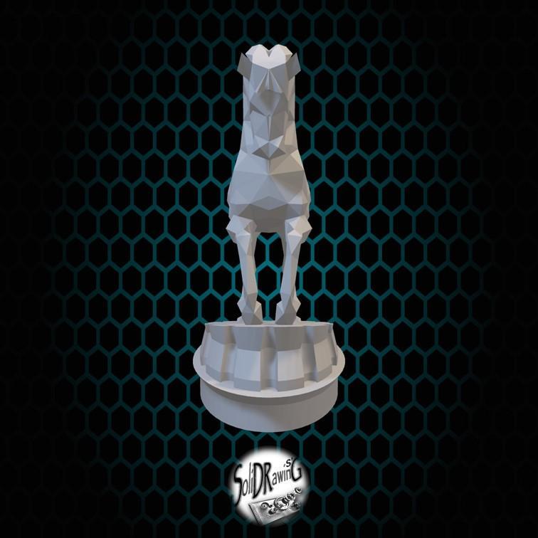 War Horse 2 - LowPoly - Bust - Full - Perfect Design - Easy Print - Decor - SoliDRawinGS0329