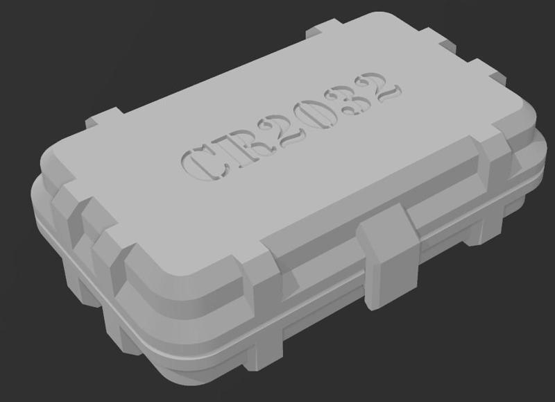 CR2032 Battery Box with Label