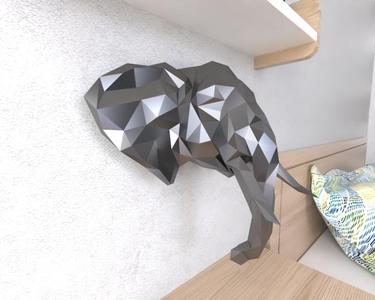 Elephant Head Lowpoly