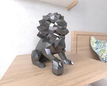 Chinese Lion Lowpoly