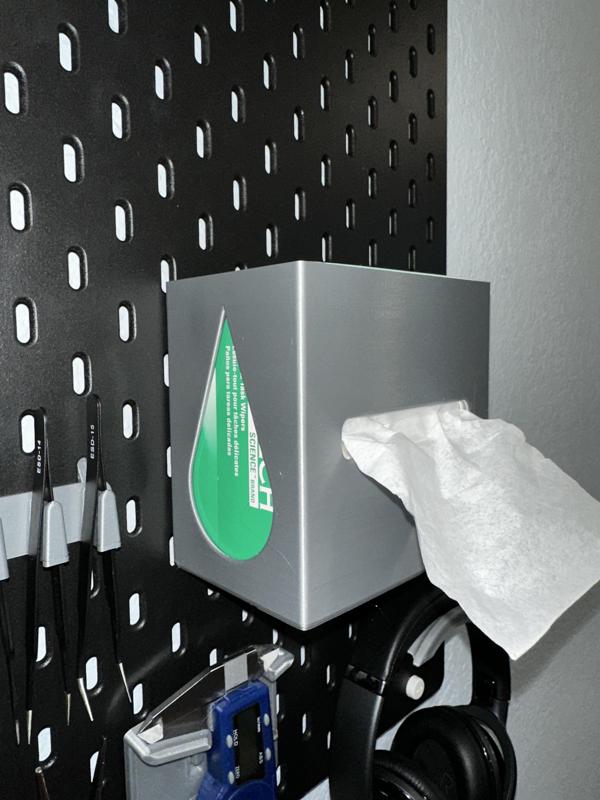 Kimtech Wipes to Skadis Pegboard