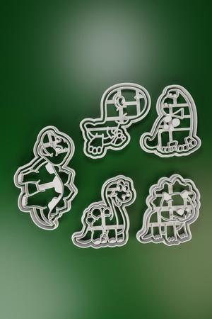 5 DINOSAUR COOKIE CUTTERS