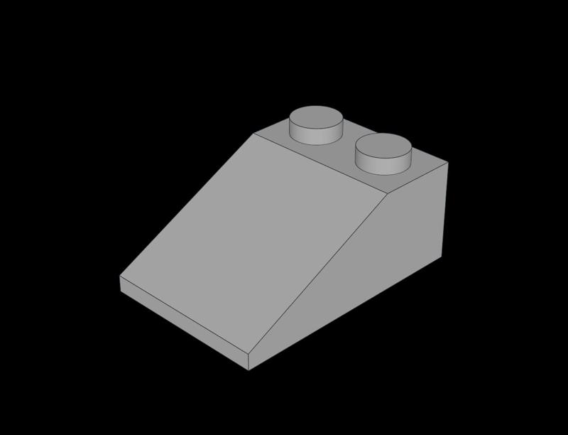 Lego Compatible (3298.dat) Slope Brick 33  3 x  2