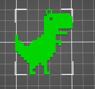 Pixelart dinosaur, dino, keychain, pendant for necklace, charm, earrings