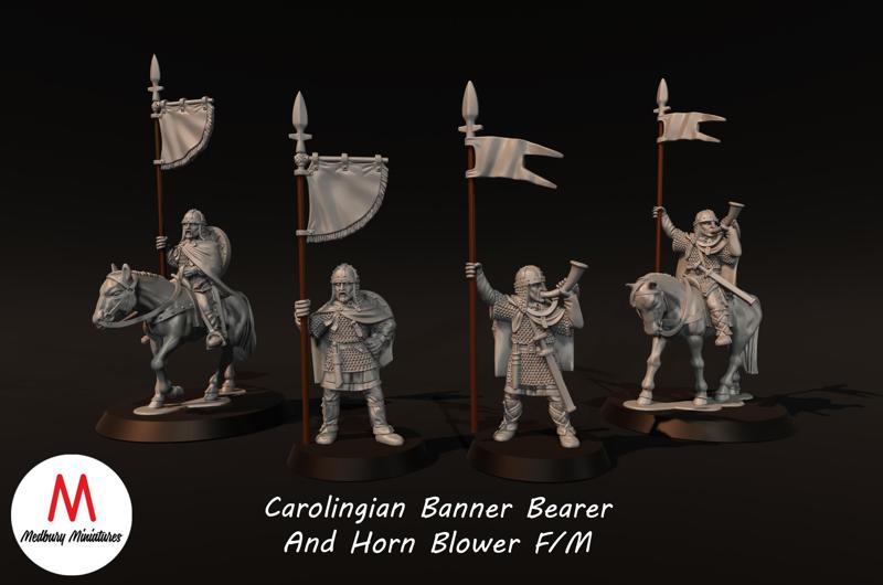 Carolingian Banner Bearer And Hornblower F/M